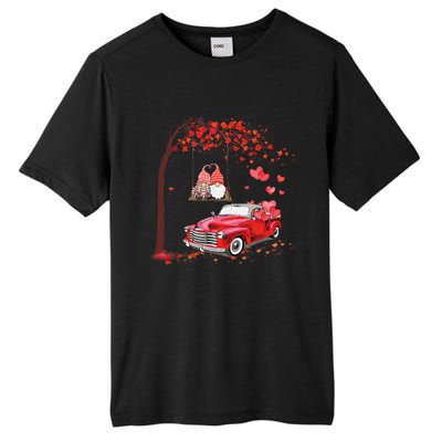 Happy Valentines Day Red Truck Hearts Funny Gnomes Lovers Tall Fusion ChromaSoft Performance T-Shirt