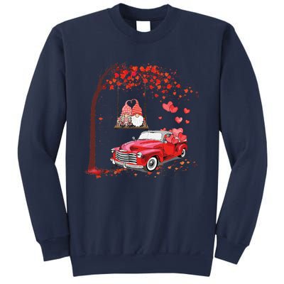 Happy Valentines Day Red Truck Hearts Funny Gnomes Lovers Sweatshirt