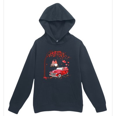 Happy Valentines Day Red Truck Hearts Funny Gnomes Lovers Urban Pullover Hoodie