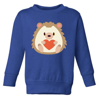 Hedgehog Valentines Day Heart Animals Lover Gift Toddler Sweatshirt