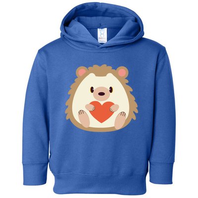 Hedgehog Valentines Day Heart Animals Lover Gift Toddler Hoodie