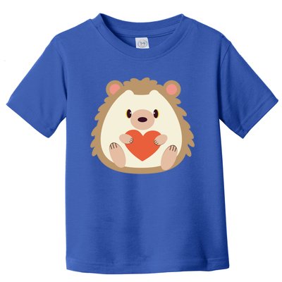 Hedgehog Valentines Day Heart Animals Lover Gift Toddler T-Shirt