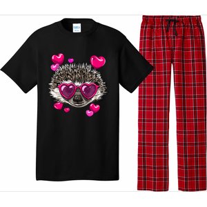 Hedgehog Valentines Day Heart Love Couples Hedgehog Lover Cool Gift Pajama Set