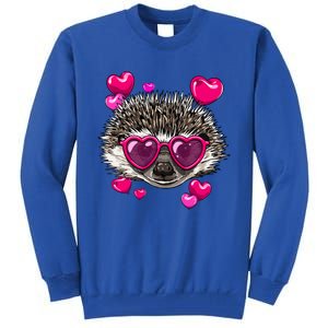 Hedgehog Valentines Day Heart Love Couples Hedgehog Lover Cool Gift Tall Sweatshirt