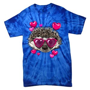 Hedgehog Valentines Day Heart Love Couples Hedgehog Lover Cool Gift Tie-Dye T-Shirt