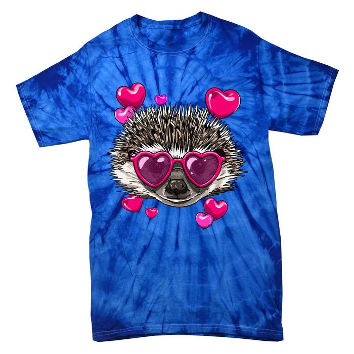 Hedgehog Valentines Day Heart Love Couples Hedgehog Lover Cool Gift Tie-Dye T-Shirt