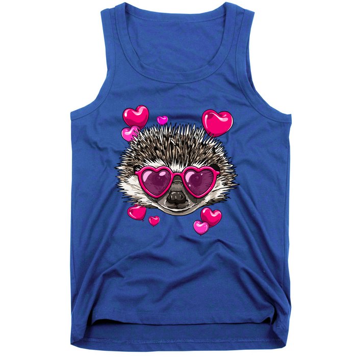 Hedgehog Valentines Day Heart Love Couples Hedgehog Lover Cool Gift Tank Top