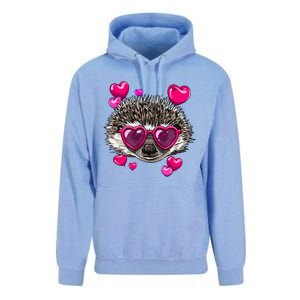 Hedgehog Valentines Day Heart Love Couples Hedgehog Lover Cool Gift Unisex Surf Hoodie