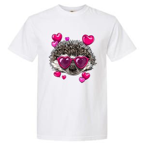 Hedgehog Valentines Day Heart Love Couples Hedgehog Lover Cool Gift Garment-Dyed Heavyweight T-Shirt