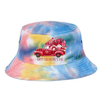 Happy Valentines Day Gnome Vintage Truck Tie Dye Newport Bucket Hat