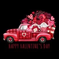 Happy Valentines Day Gnome Vintage Truck Backpack