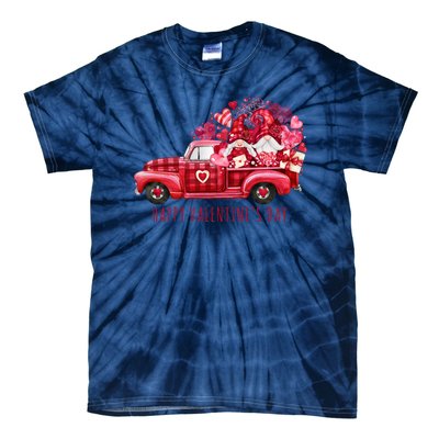 Happy Valentines Day Gnome Vintage Truck Tie-Dye T-Shirt