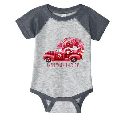 Happy Valentines Day Gnome Vintage Truck Infant Baby Jersey Bodysuit