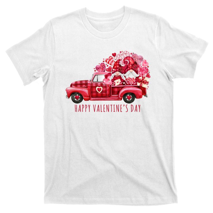 Happy Valentines Day Gnome Vintage Truck T-Shirt