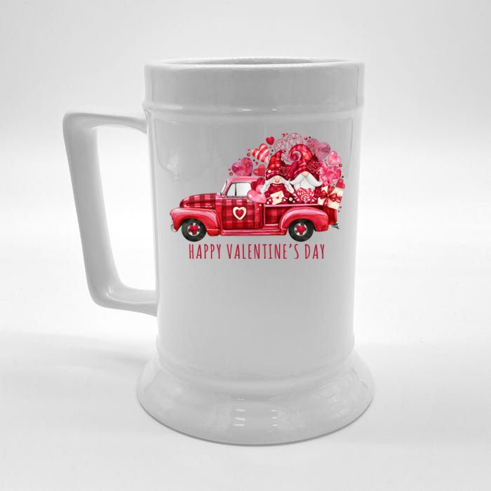 Happy Valentines Day Gnome Vintage Truck Beer Stein