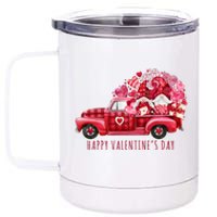 Happy Valentines Day Gnome Vintage Truck 12 oz Stainless Steel Tumbler Cup