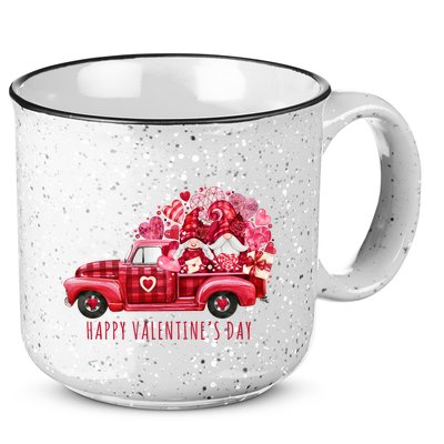 Happy Valentines Day Gnome Vintage Truck 15oz Campfire Ceramic Mug