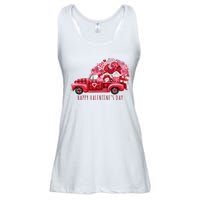 Happy Valentines Day Gnome Vintage Truck Ladies Essential Flowy Tank