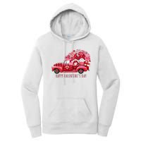 Happy Valentines Day Gnome Vintage Truck Women's Pullover Hoodie