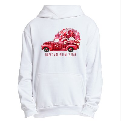 Happy Valentines Day Gnome Vintage Truck Urban Pullover Hoodie