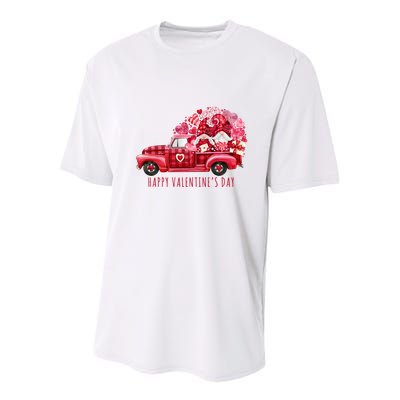 Happy Valentines Day Gnome Vintage Truck Youth Performance Sprint T-Shirt