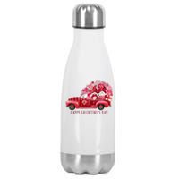 Happy Valentines Day Gnome Vintage Truck Stainless Steel Insulated Water Bottle