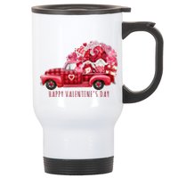 Happy Valentines Day Gnome Vintage Truck Stainless Steel Travel Mug