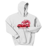 Happy Valentines Day Gnome Vintage Truck Kids Hoodie