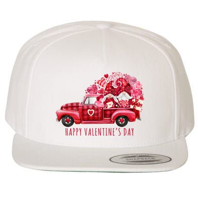 Happy Valentines Day Gnome Vintage Truck Wool Snapback Cap