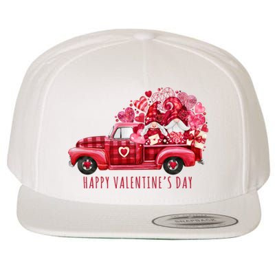 Happy Valentines Day Gnome Vintage Truck Wool Snapback Cap