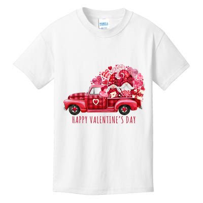 Happy Valentines Day Gnome Vintage Truck Kids T-Shirt
