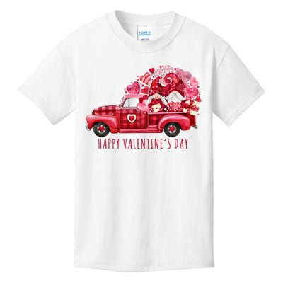 Happy Valentines Day Gnome Vintage Truck Kids T-Shirt