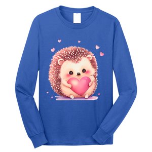 Hedgehog Valentine's Day Gift Long Sleeve Shirt