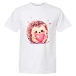 Hedgehog Valentine's Day Gift Garment-Dyed Heavyweight T-Shirt