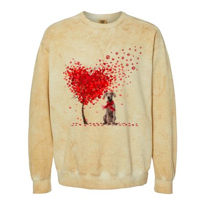 Happy ValentineS Day Heart Tree Love Weimaraner Colorblast Crewneck Sweatshirt