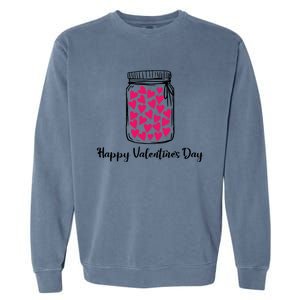 Happy Valentines Day Hearts Valentine Great Gift Garment-Dyed Sweatshirt