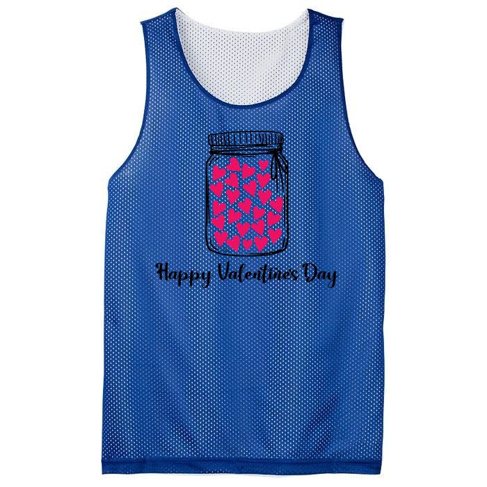 Happy Valentines Day Hearts Valentine Great Gift Mesh Reversible Basketball Jersey Tank