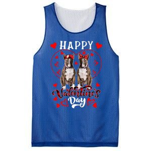 Happy Valentine's Day Cute Hearts Shape Couple Bull Terriers Gift Mesh Reversible Basketball Jersey Tank