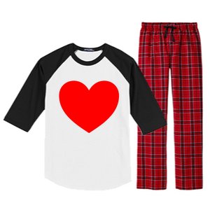 Heart Valentines Day Graphic Novelty Love Heart Raglan Sleeve Pajama Set