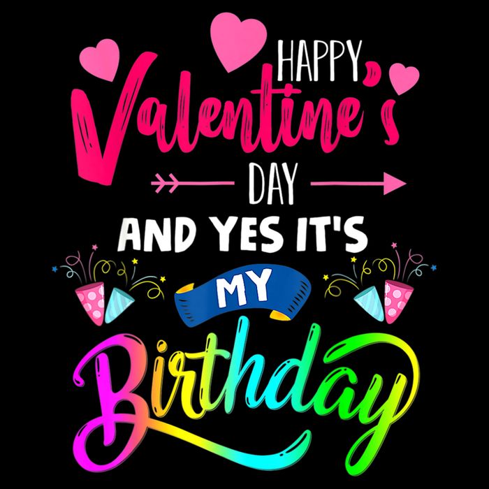 Happy ValentineS Day And Yes ItS My Birthday Funny Prese Doggie Tank