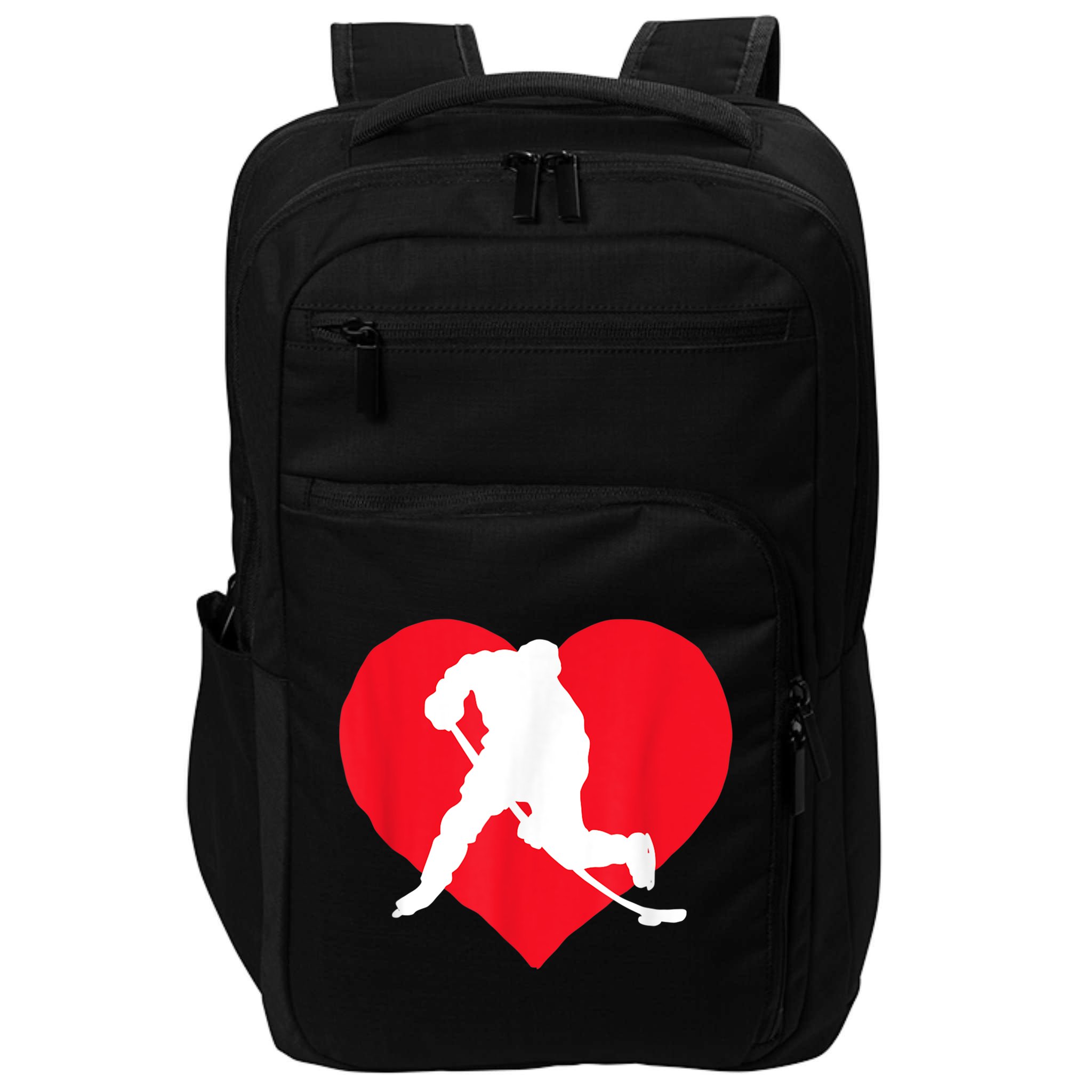 Hockey Valentine Day Funny Gift For Hockey Lover Gifts Impact Tech Backpack