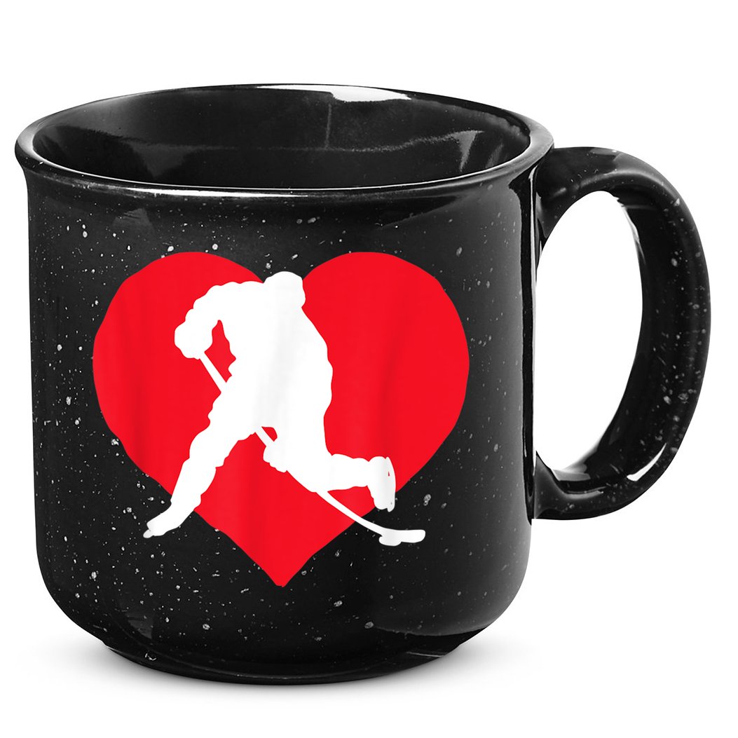 Hockey Valentine Day Funny Gift For Hockey Lover Gifts 15oz Campfire Ceramic Mug