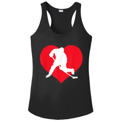 Hockey Valentine Day Funny Gift For Hockey Lover Gifts Ladies PosiCharge Competitor Racerback Tank