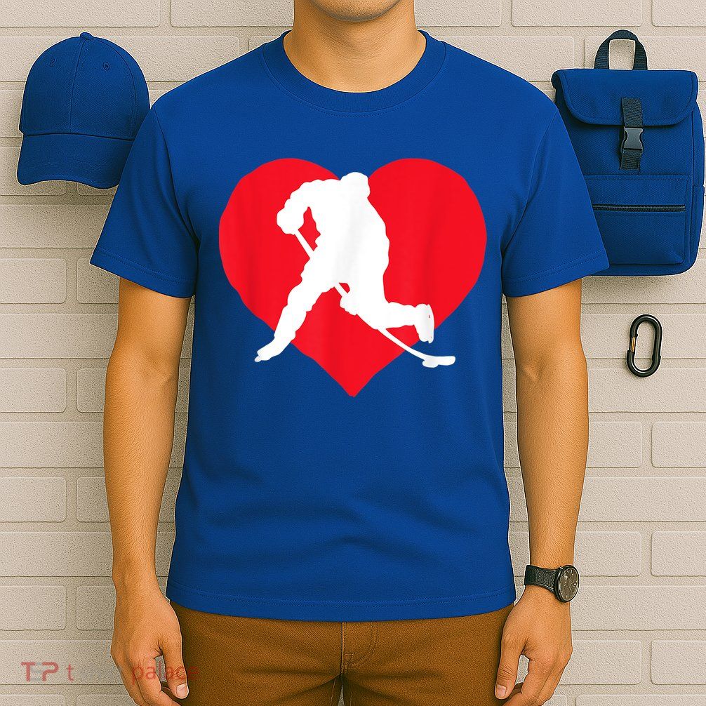 Hockey Valentine Day Funny Gift For Hockey Lover Gifts T-Shirt