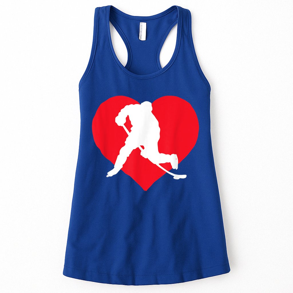 Hockey Valentine Day Funny Gift For Hockey Lover Gifts Womens Tank Top