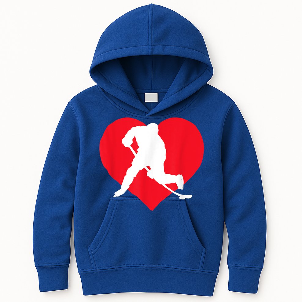 Hockey Valentine Day Funny Gift For Hockey Lover Gifts Kids Hoodie