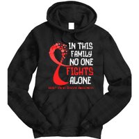 Heart Valve Disease Awareness Ribbon Family Red Fighter Tie Dye Hoodie