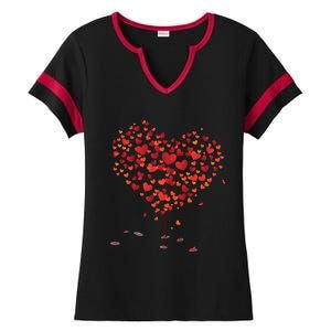 Happy Valentine's Day Love Heart Grows On A Tree Graphic Tee Gift Ladies Halftime Notch Neck Tee