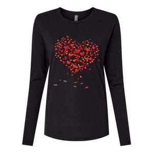 Happy Valentine's Day Love Heart Grows On A Tree Graphic Tee Gift Womens Cotton Relaxed Long Sleeve T-Shirt