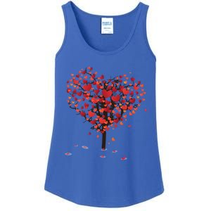 Happy Valentine's Day Love Heart Grows On A Tree Graphic Tee Gift Ladies Essential Tank